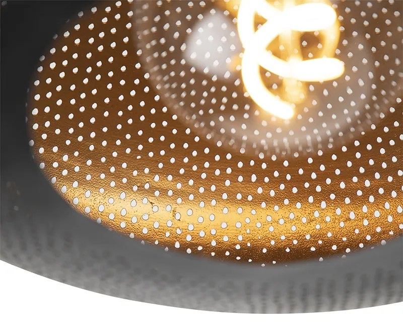 Orientalna lampa sufitowa czarna i złota 40 cm - Radiance