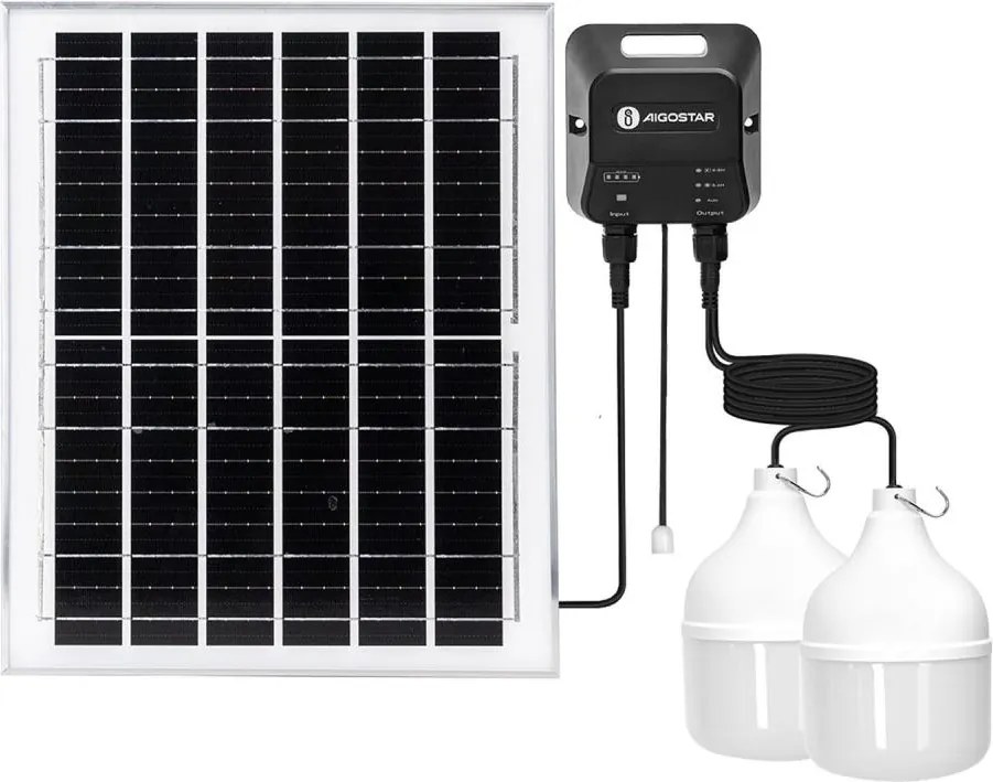Aigostar - Solarny żyrandol LED 2xLED/70W/12V 12000 mAh 6500K śr. 12 cm
