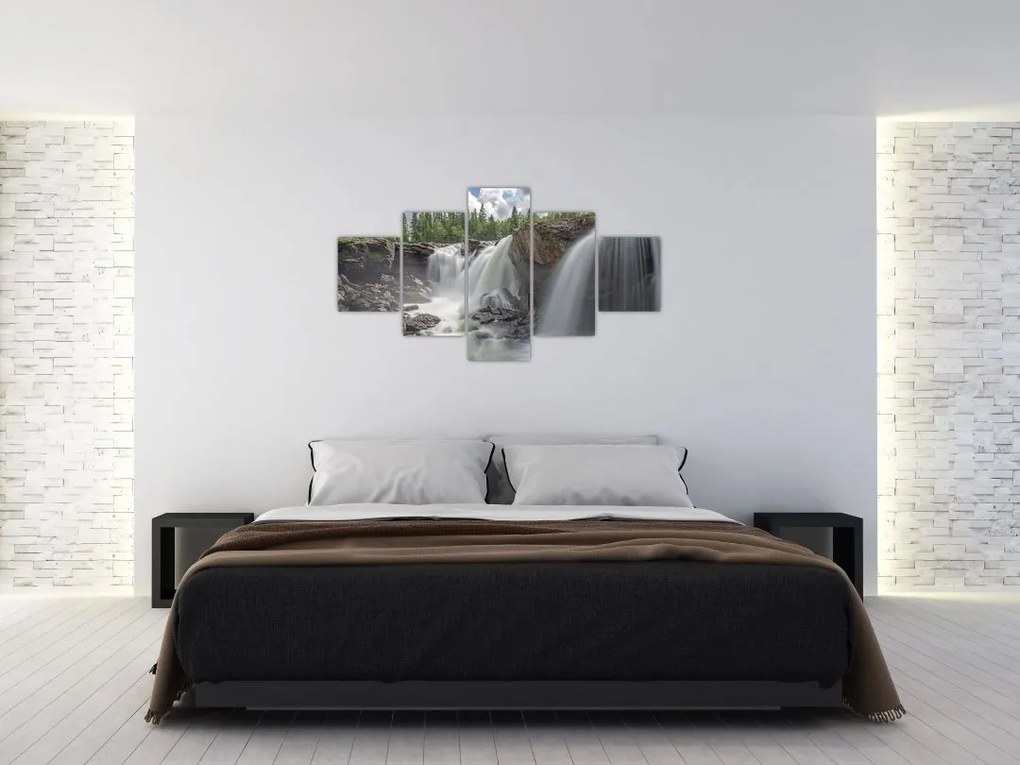 Obraz wodospadów (125x70 cm)