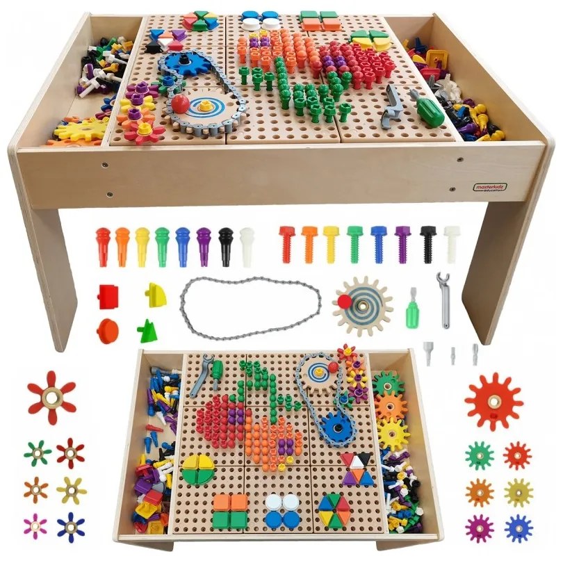 Masterkidz drewniany stół edukacyjny + akcesoria stem wall