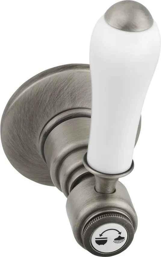 Bateria prysznicowa podtynkowa w kolorze matowego srebra (2 otwory) Antea – Sapho