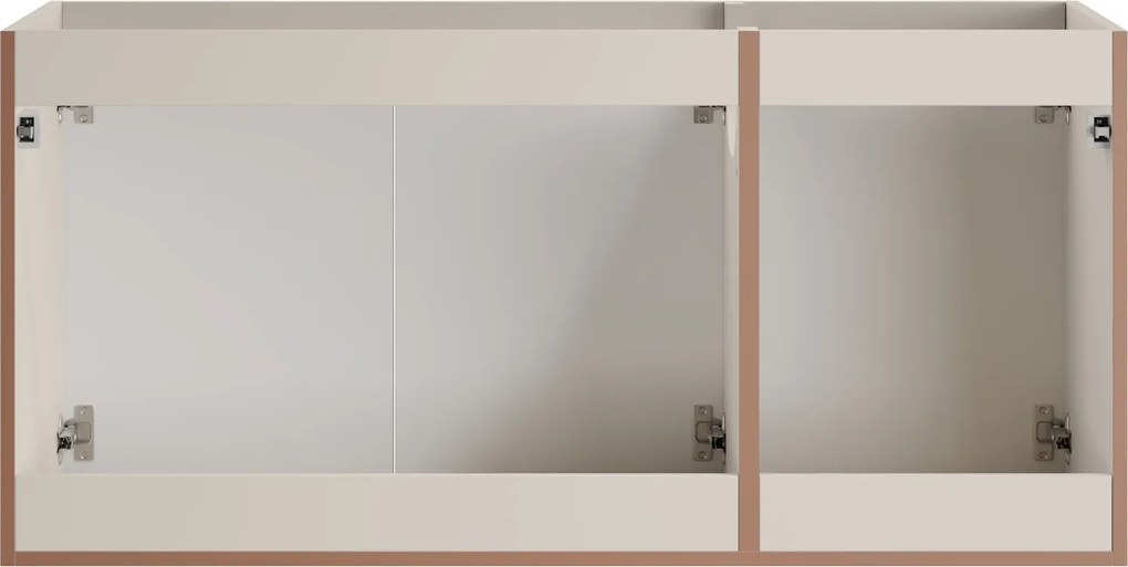Trzydrzwiowa szafka łazienkowa Bella 120 cm, kaszmir