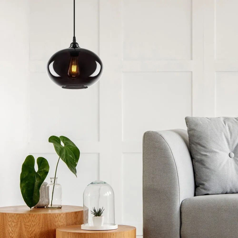 Lampa wisząca ze szklanym kloszem ø 27 cm Smoked – Opviq lights