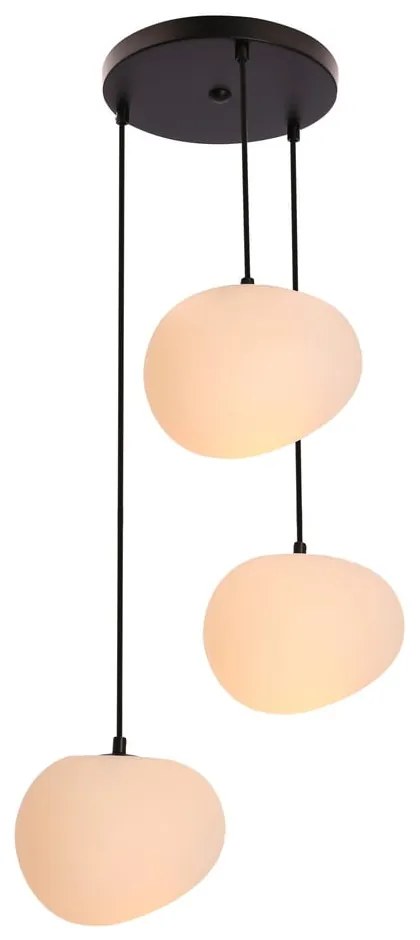 Czarno-biała lampa wisząca ø 42 cm Stones – Candellux Lighting
