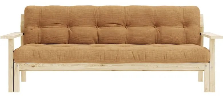 Musztardowa rozkładana sofa 218 cm Unwind – Karup Design