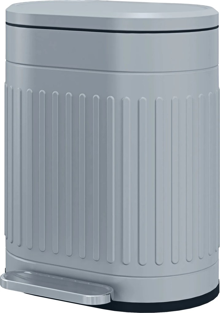 HOMCOM Kosz na śmieci 20L z pedałem, pokrywą, wyjmowanym pojemnikiem wewnętrznym, mechanizm Soft-Close, 36,5 x 31,2 x 45 cm, szary | Aosom PL