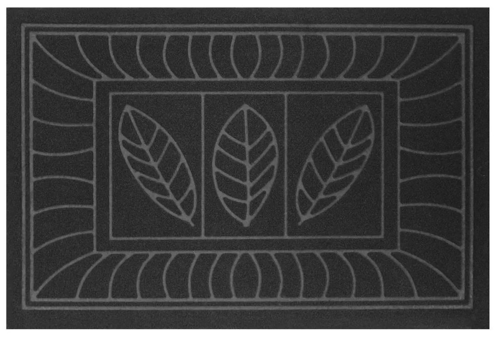 Wycieraczka gumowa pod drzwi FEUILLES, 45 x 75 cm