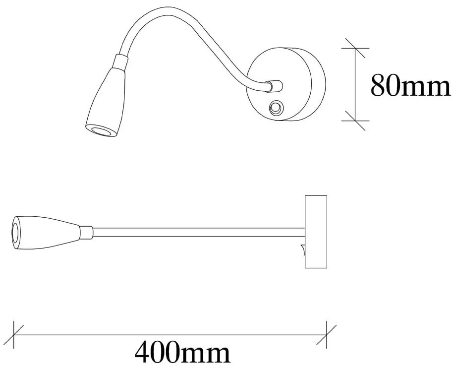 Kinkiet LED w kolorze złota Reading – Opviq lights