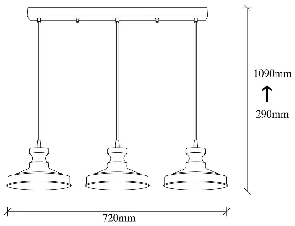 Czarna lampa wisząca z metalowym kloszem Berceste – Opviq lights