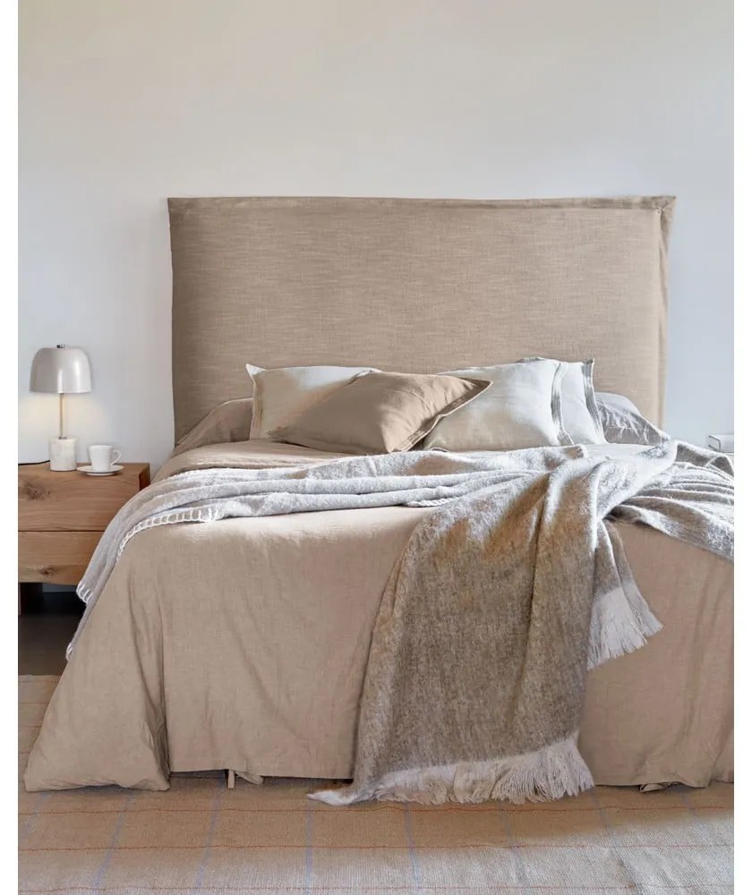 Beżowy tapicerowany zagłówek 206x106 cm Tanit – Kave Home