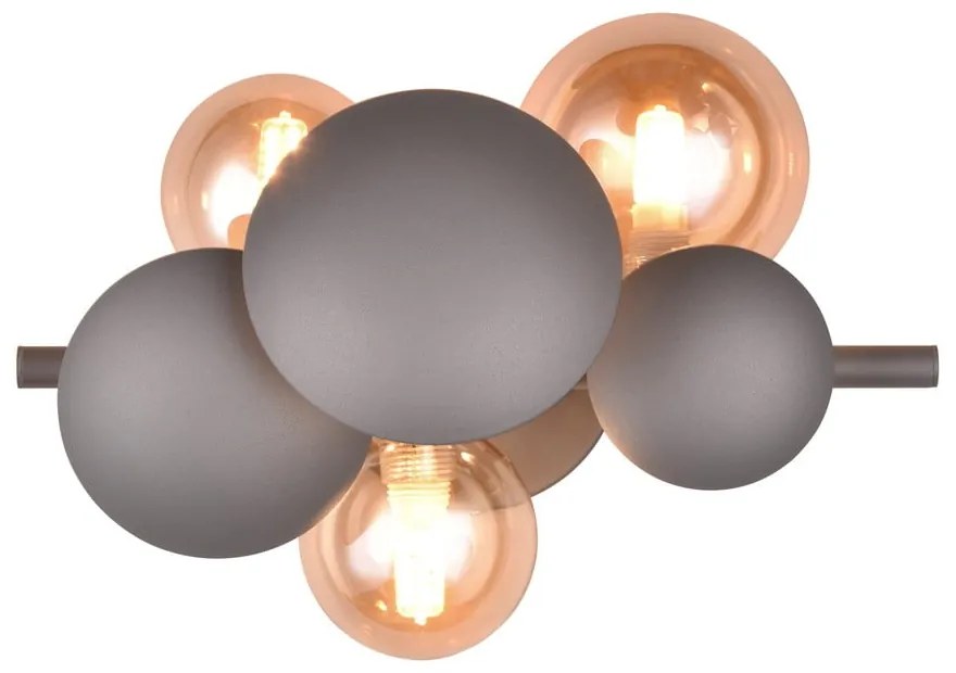 Kinkiet w szaro-złotym kolorze Bubble – Trio Select