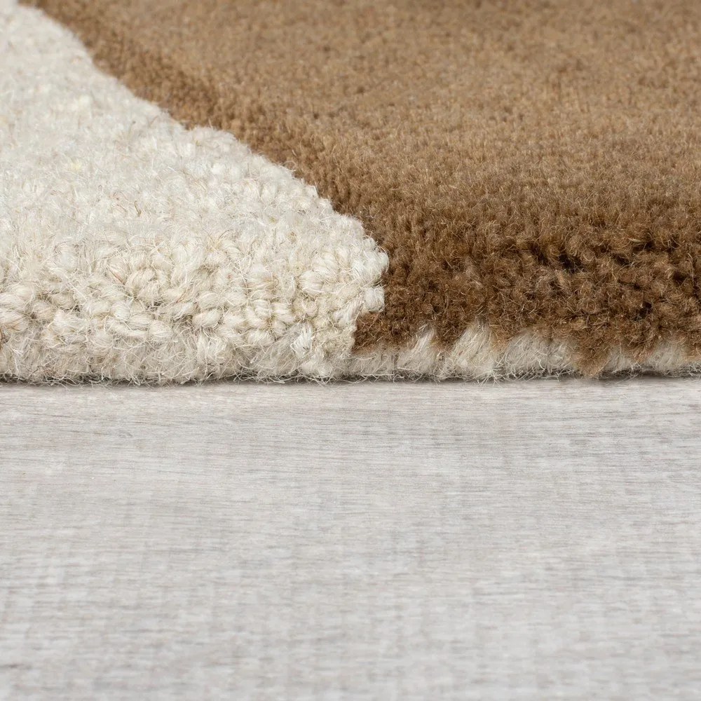 Brązowo-beżowy wełniany dywan 160x230 cm Glow – Flair Rugs