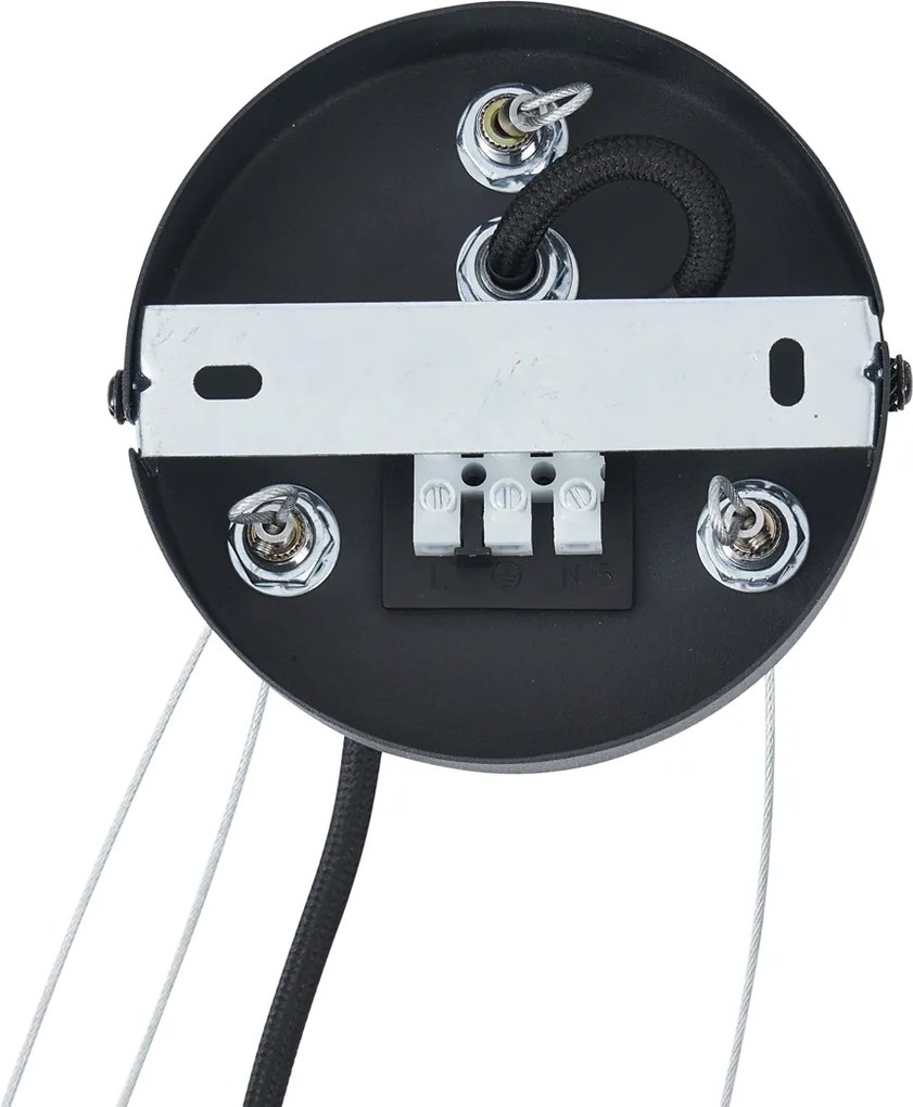 Nowoczesna lampa wisząca czarna 6-punktowa - Jeana Circle