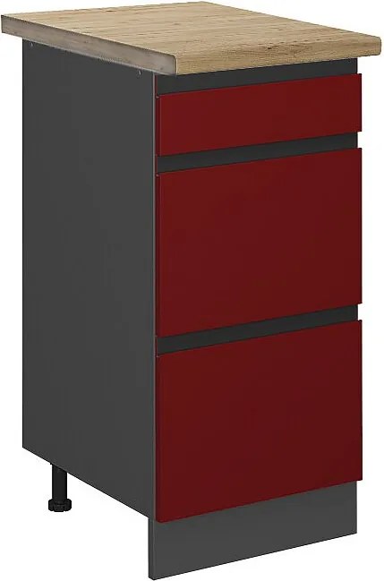 Szafka dolna do kuchni czerwony 40x60x81.6 r-line