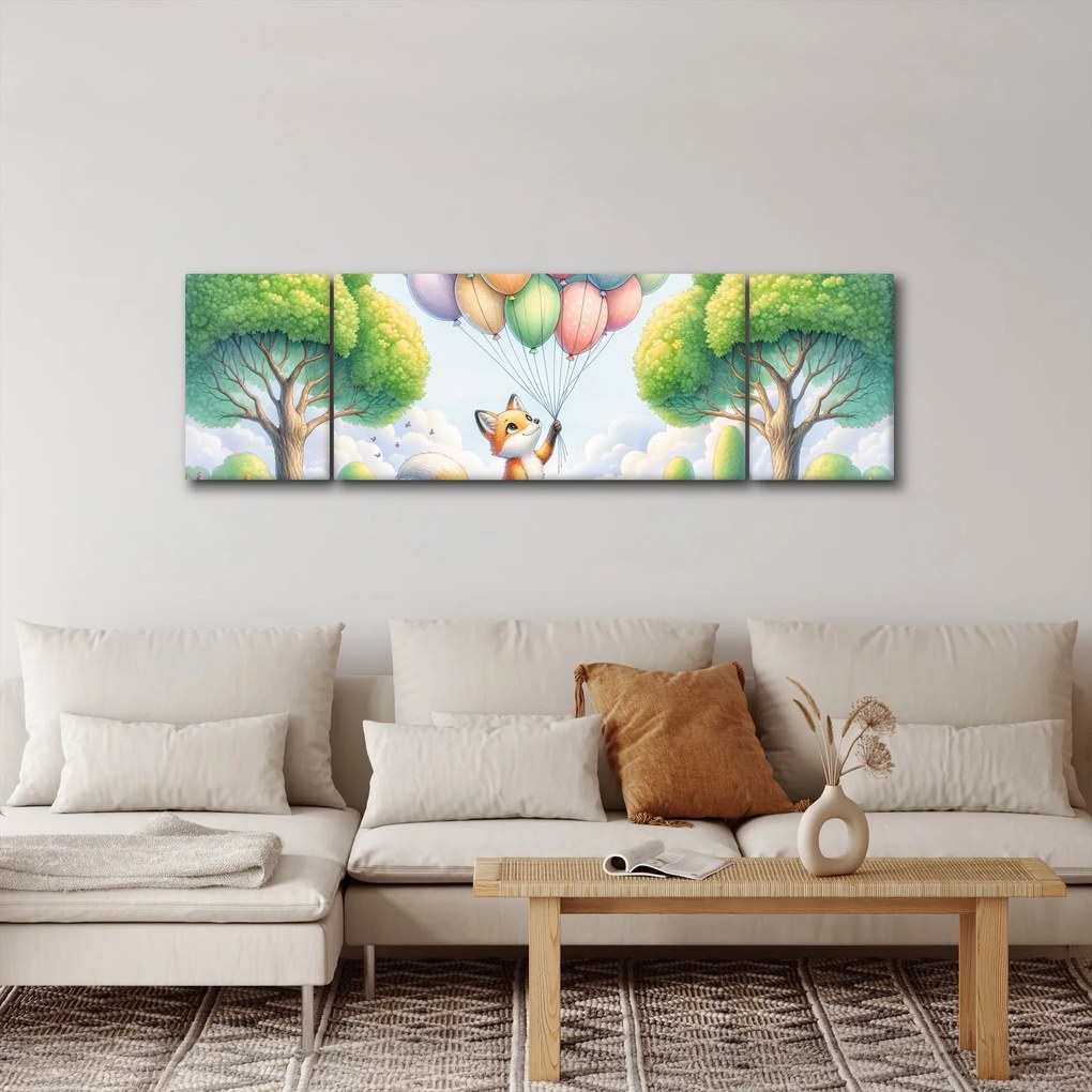 Obraz – Szczęśliwy lis (170x50 cm)