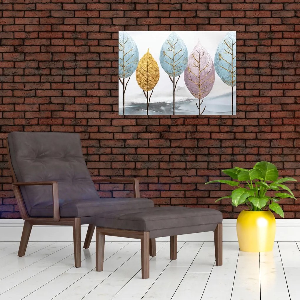 Obraz - Designowe drzewa (70x50 cm)