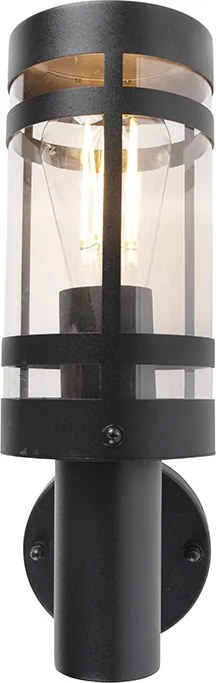 Nowoczesna lampa ścienna zewnętrzna czarna IP44 - Gleam