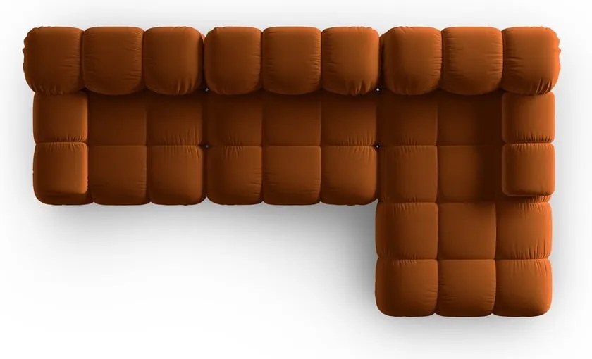 Pomarańczowa aksamitna sofa 285 cm Bellis – Micadoni Home