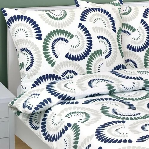 Bellatex Pościel krepa Kapka niebieska, zielona,140 x 200 cm, 70 x 90 cm