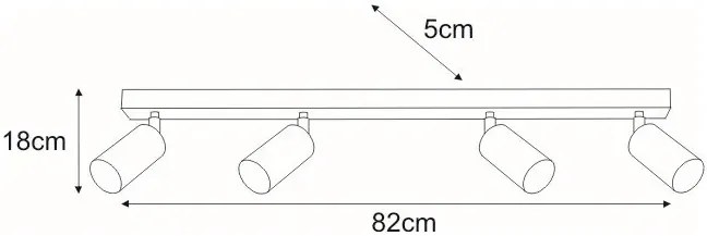 Biała lampa sufitowa punktowa spot - S157 L7-W86