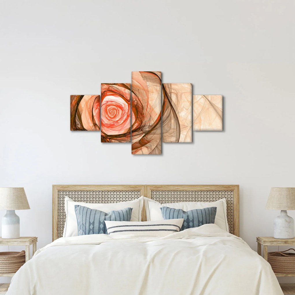 Obraz - Róża w artystycznym duchu (125x70 cm)