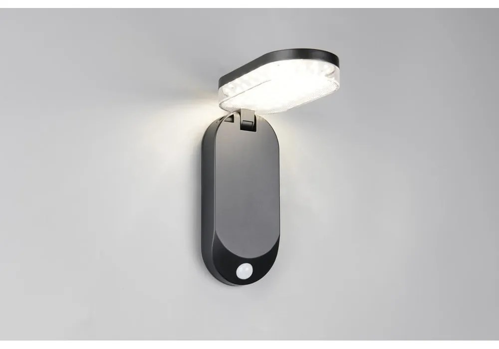 Zewnętrzna solarna lampa ścienna LED (wysokość 26 cm) Lagoas – Trio