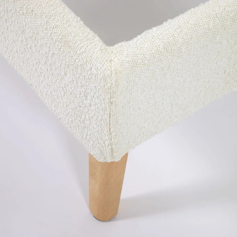 Jasnoszare łóżko dwuosobowe Kave Home Lydia, 160 x200 cm