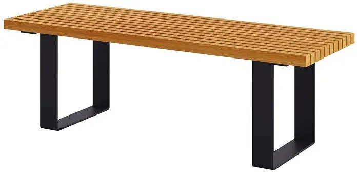 Ławka ogrodowa bez oparcia 150cm dąb - Austis 2X