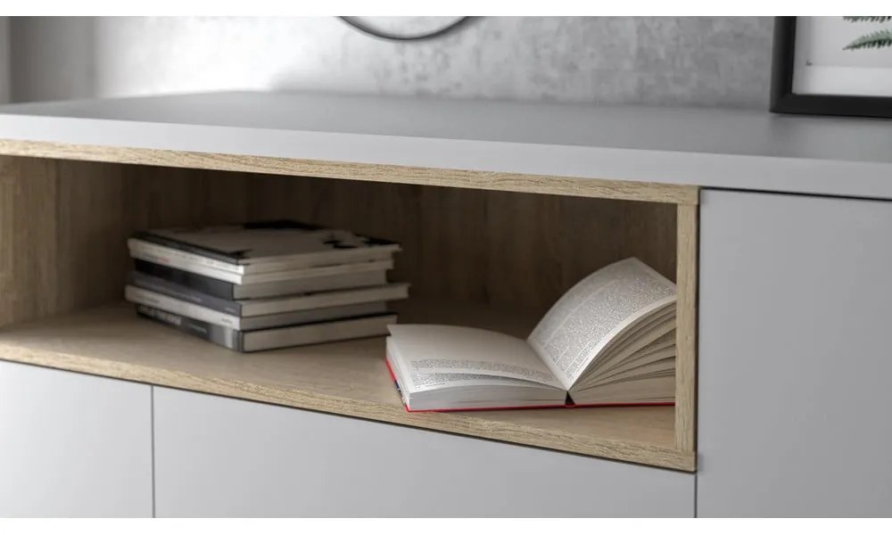 Biała komoda 176x90x49 cm Roomers – Tvilum