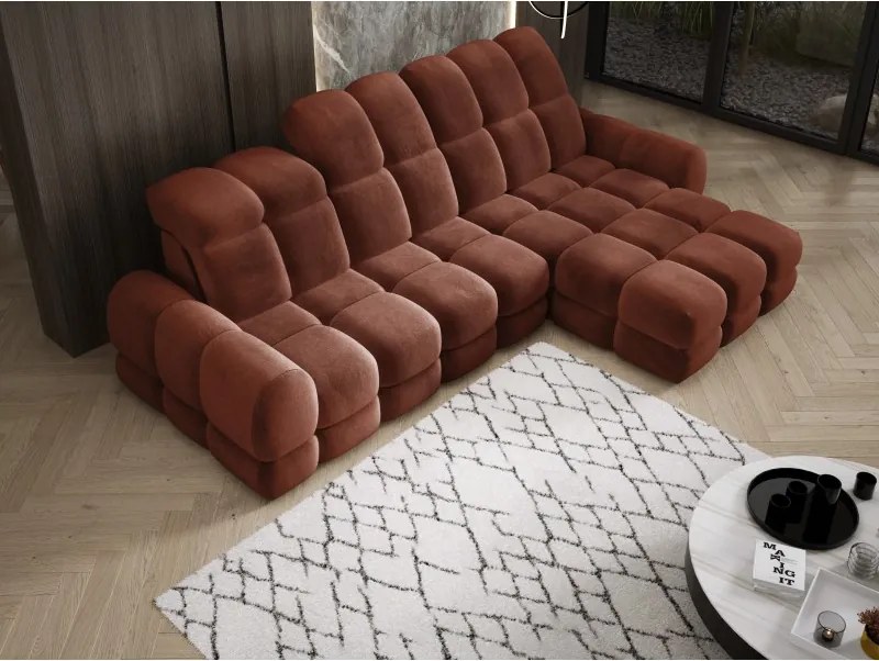 Narożnik TOLLO MINI S Prawostronny Elektryczna regulacja Salvador 07 kolor Rustykalny WERSAL