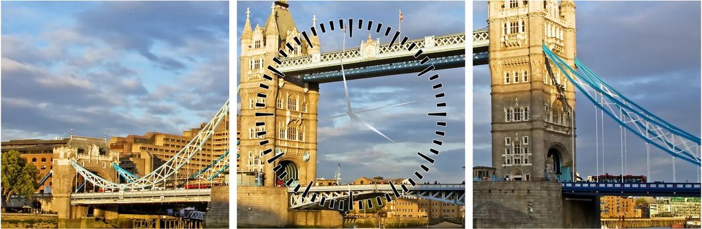 Obraz - Tower Bridge (z zegarem) (90x30 cm)