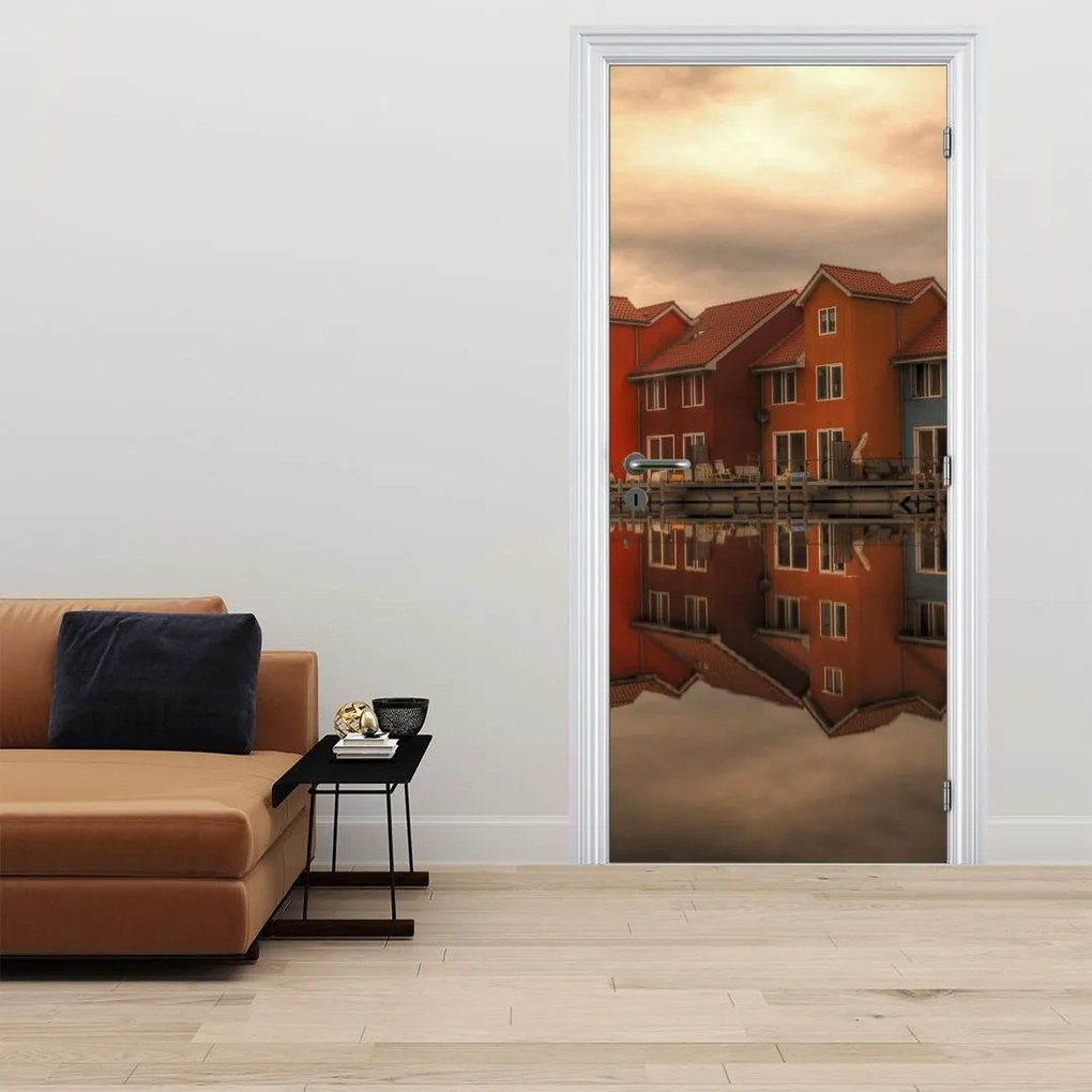 Fototapeta na drzwi - Kolorowe domy (95x205cm)