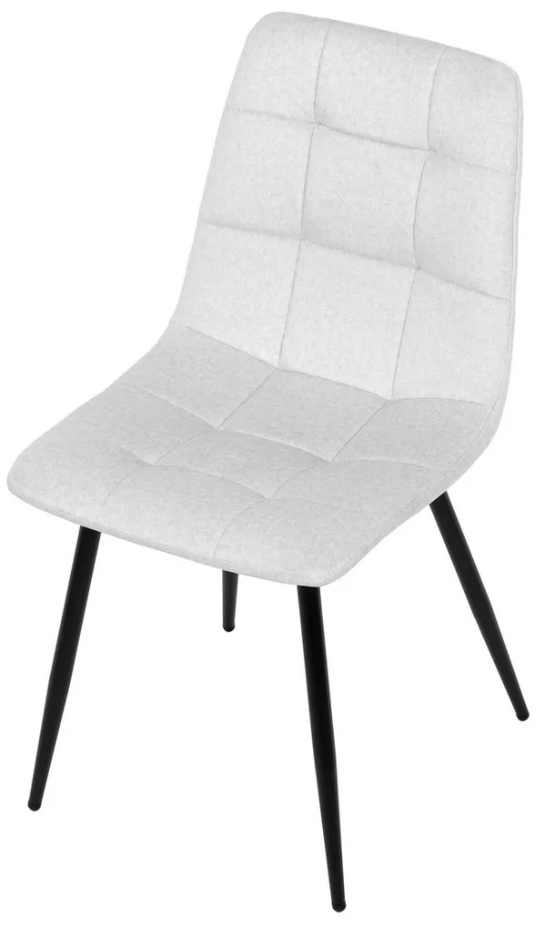 Zestaw obiadowy z ceramiki spiekanej i metalu, 5 szt., biały