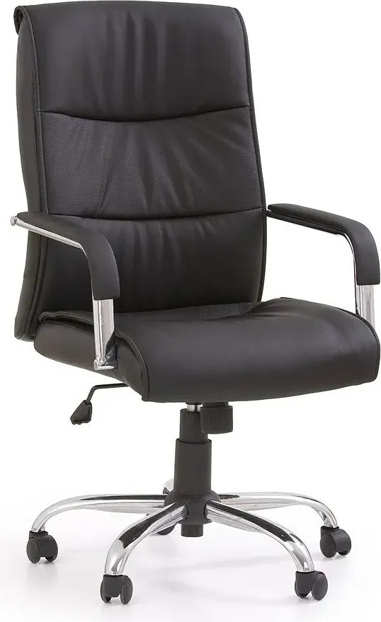 Fotel Obrotowy Czarny Tapicerowany T4-L98