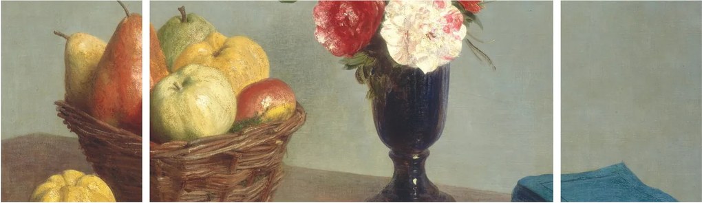 Obraz - Henri Fantin-Latour, Still Life, reprodukcje (170x50 cm)