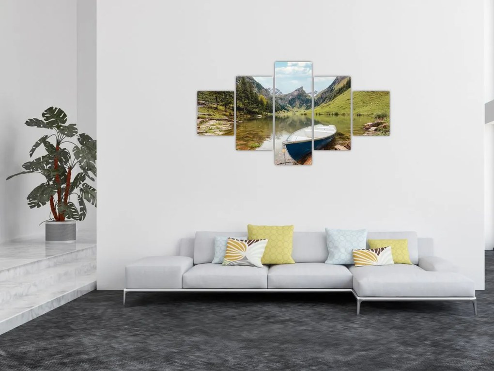 Obraz - Seealpsee, jezioro w Szwajcarii (125x70 cm)