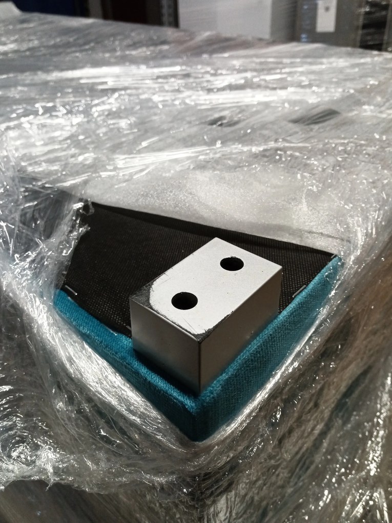 PROMOCJA Niebieska rozkładana sofa narożna ZENOVA 220x140 cm, dwustronna II jakość