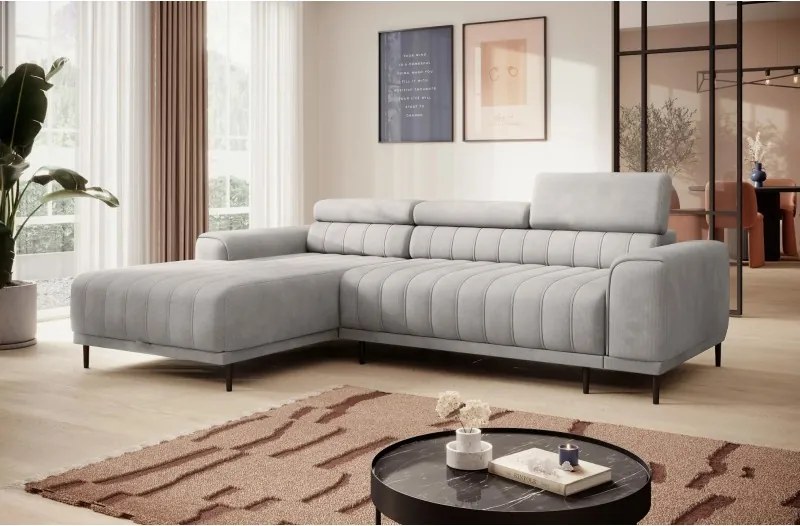 Narożnik CALDO S/MINI Lewostronny z funkcją spania wolnostojąca w tkaninie RUN AGAIN 80 WERSAL