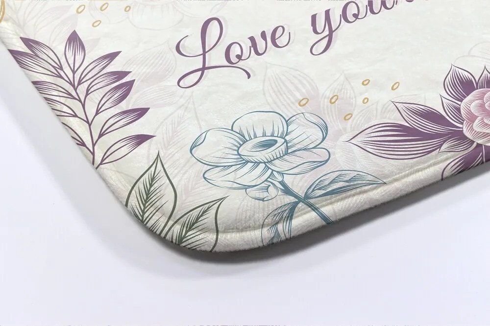 Dywanik antypoślizgowy do łazienki Dywanik antypoślizgowy do łazienki Kwiatowy wzór