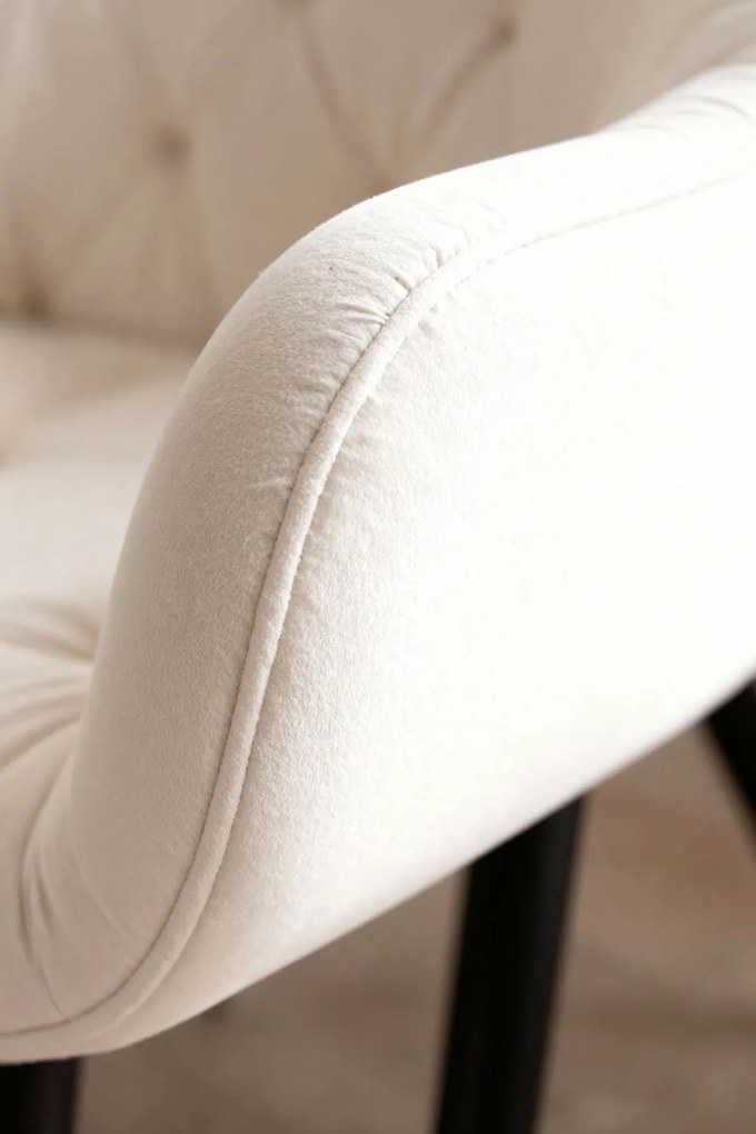 Krzeso Zandel z czarnego aksamitu