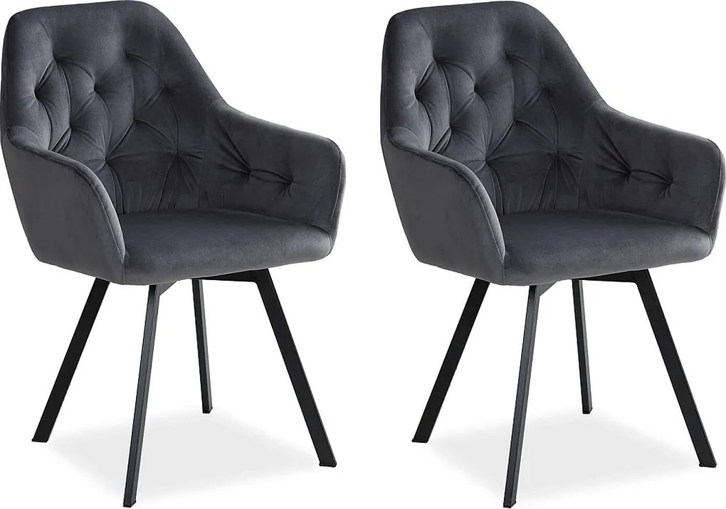 Zestaw krzeseł jadalnianych 59x87,5x65 cm Szare krzesła Eames