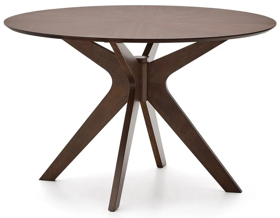 Okrągły stół z blatem w dekorze orzecha ø 120 cm Naanim – Kave Home