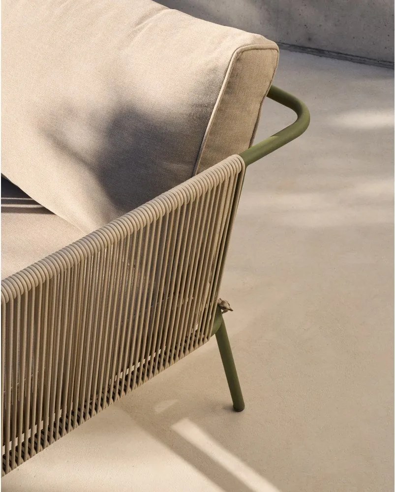 Zielona/beżowa tapicerowana sofa ogrodowa Zivia – Kave Home