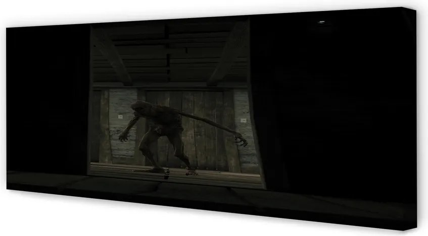 Obraz na płótnie Zombie w Ciemnym Budynku