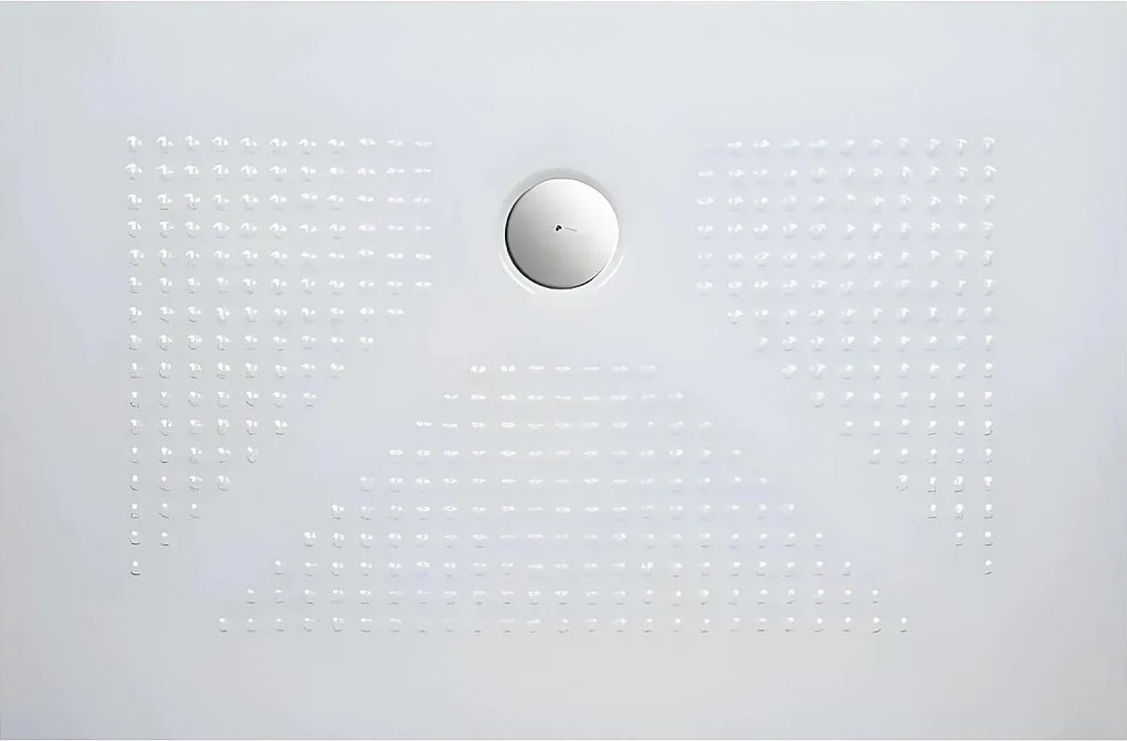 Brodzik prostokątny błyszczący biały „Denver” z cienkiej, antypoślizgowej ceramiki, 80x100 cm