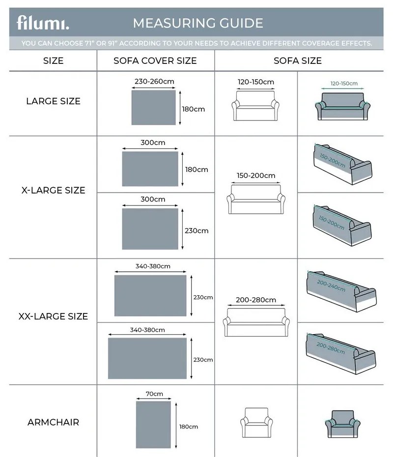 Biały pokrowiec na fotel 70 cm Talo – Filumi