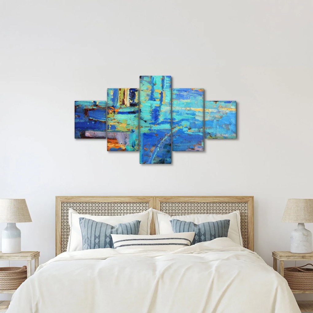 Obraz - Abstrakcyjny obraz olejny (125x70 cm)