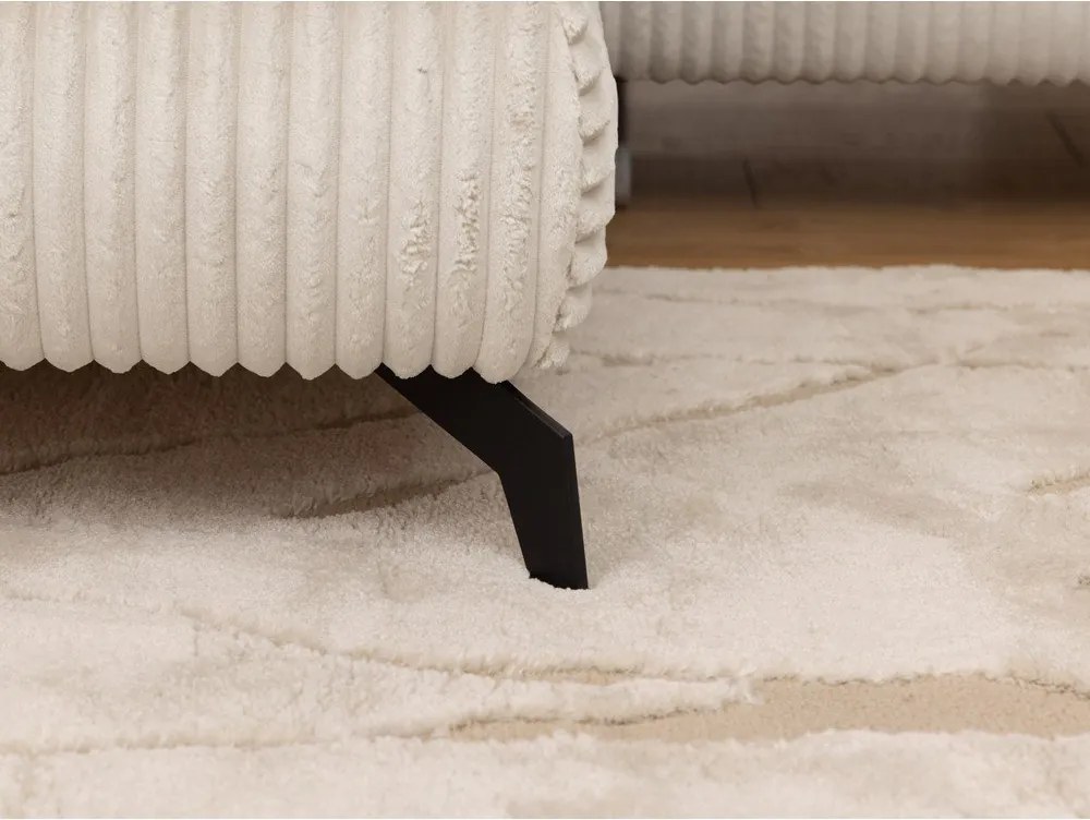 Kremowy sztruksowy narożnik (lewostronny/w kształcie litery L) Marbeya – Ropez