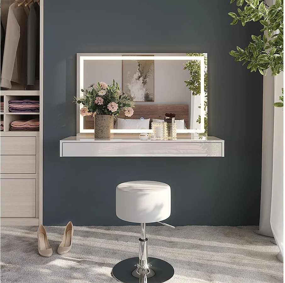 Stół toaletowy biały 120x40.1x12 sherry