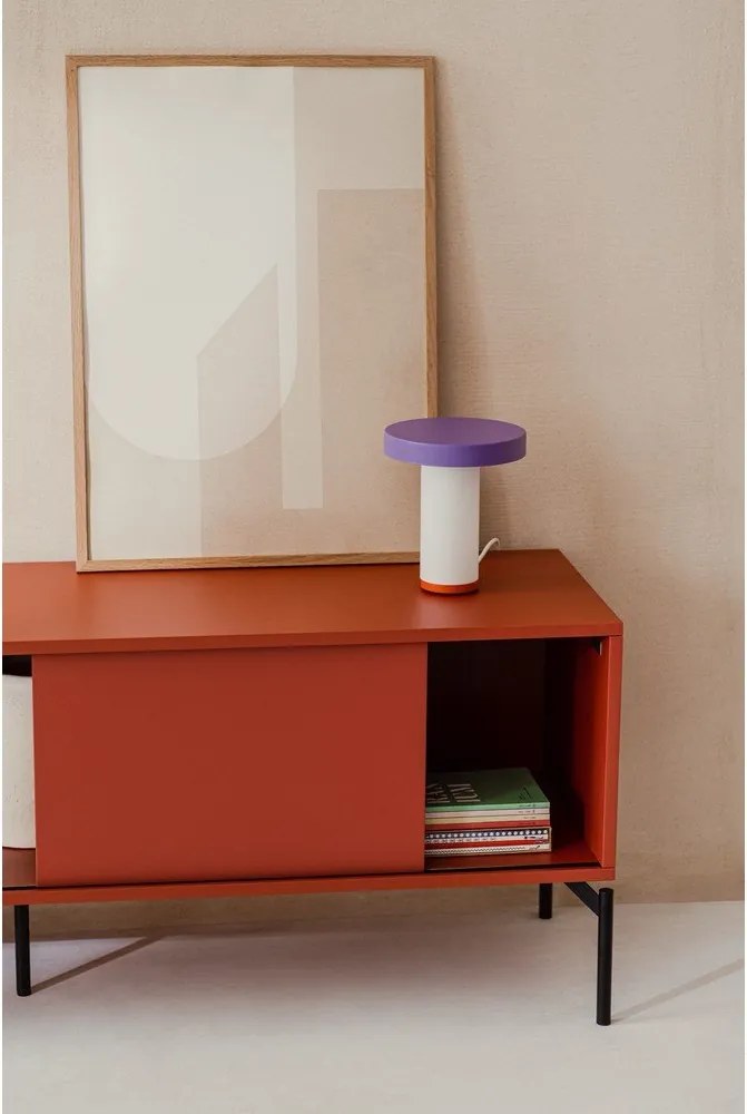 Szafka pod TV w kolorze terakoty 160x60x42 cm Met – noo.ma